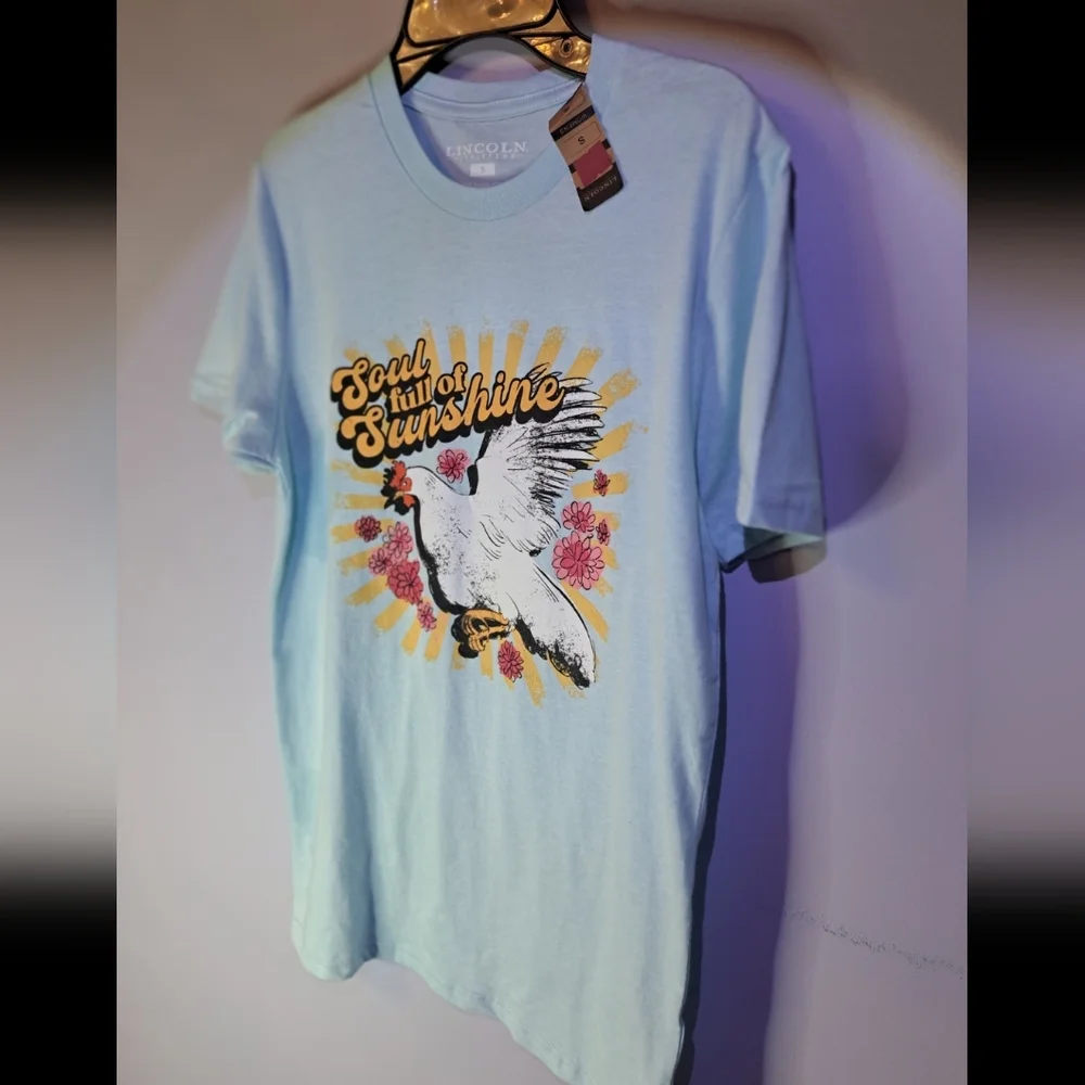 Soulful Sunshine Bird T-Shirt - Blue - Picture 4 of 4